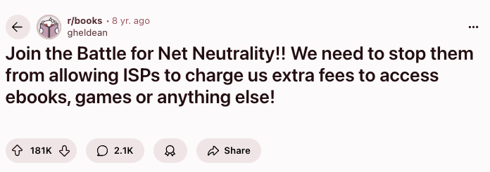 12 Most Upvoted Reddit Posts of All Time (And Why They Went Viral) 5 Battle for Net Neutrality