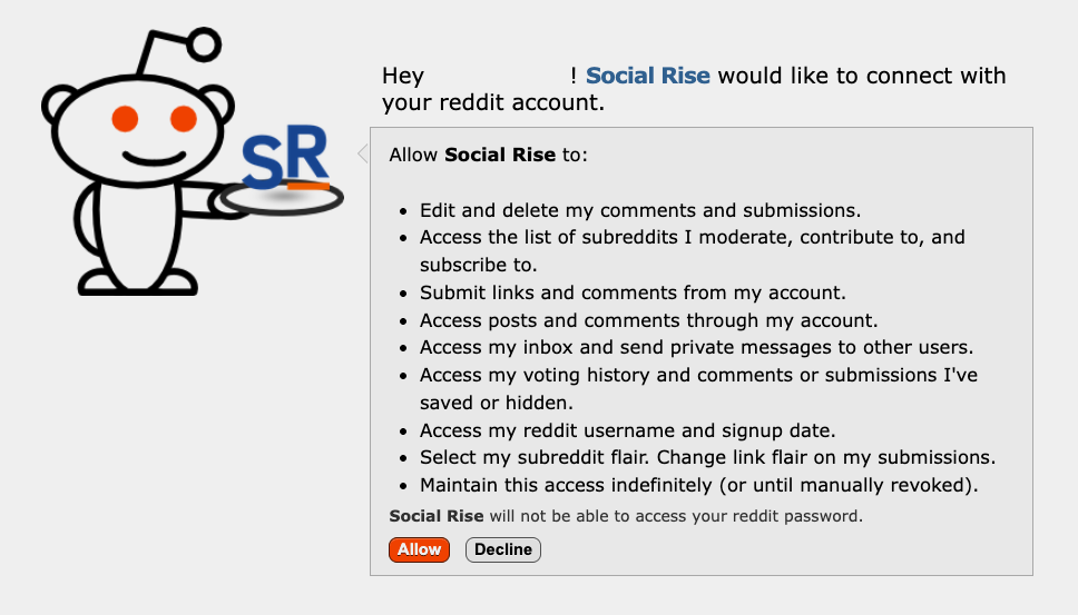 Schedule Reddit Posts (and Upvotes) Like a Pro 1 allow app permissions