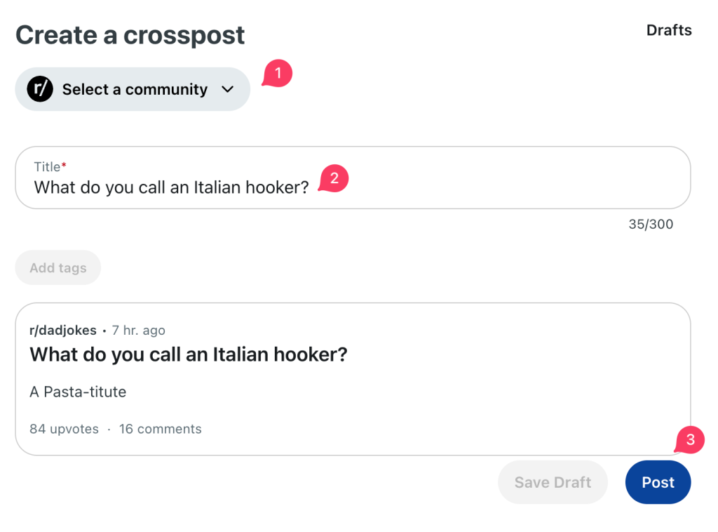 How to Crosspost (X-Post) on Reddit 2 creating a crosspost