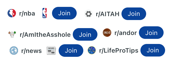 joining different subreddits